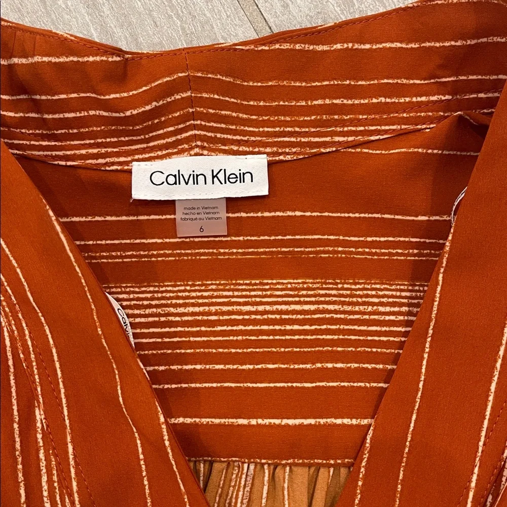 Calvin Klein Orange and Gray Maxi Dress - Picture 5 of 5